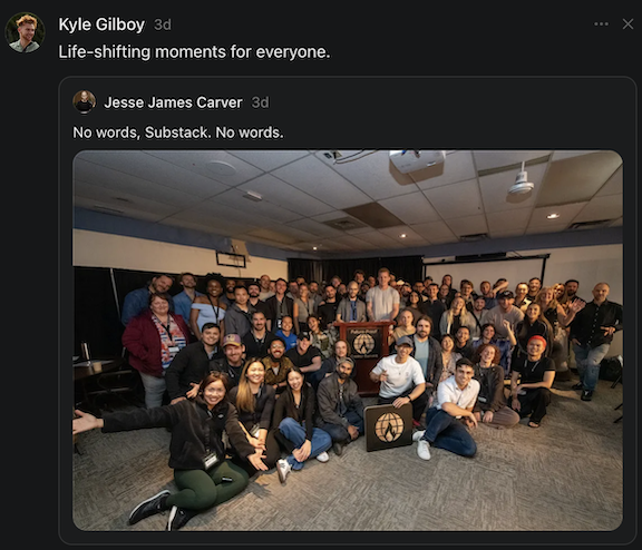 A 2026 summit attendee's social post