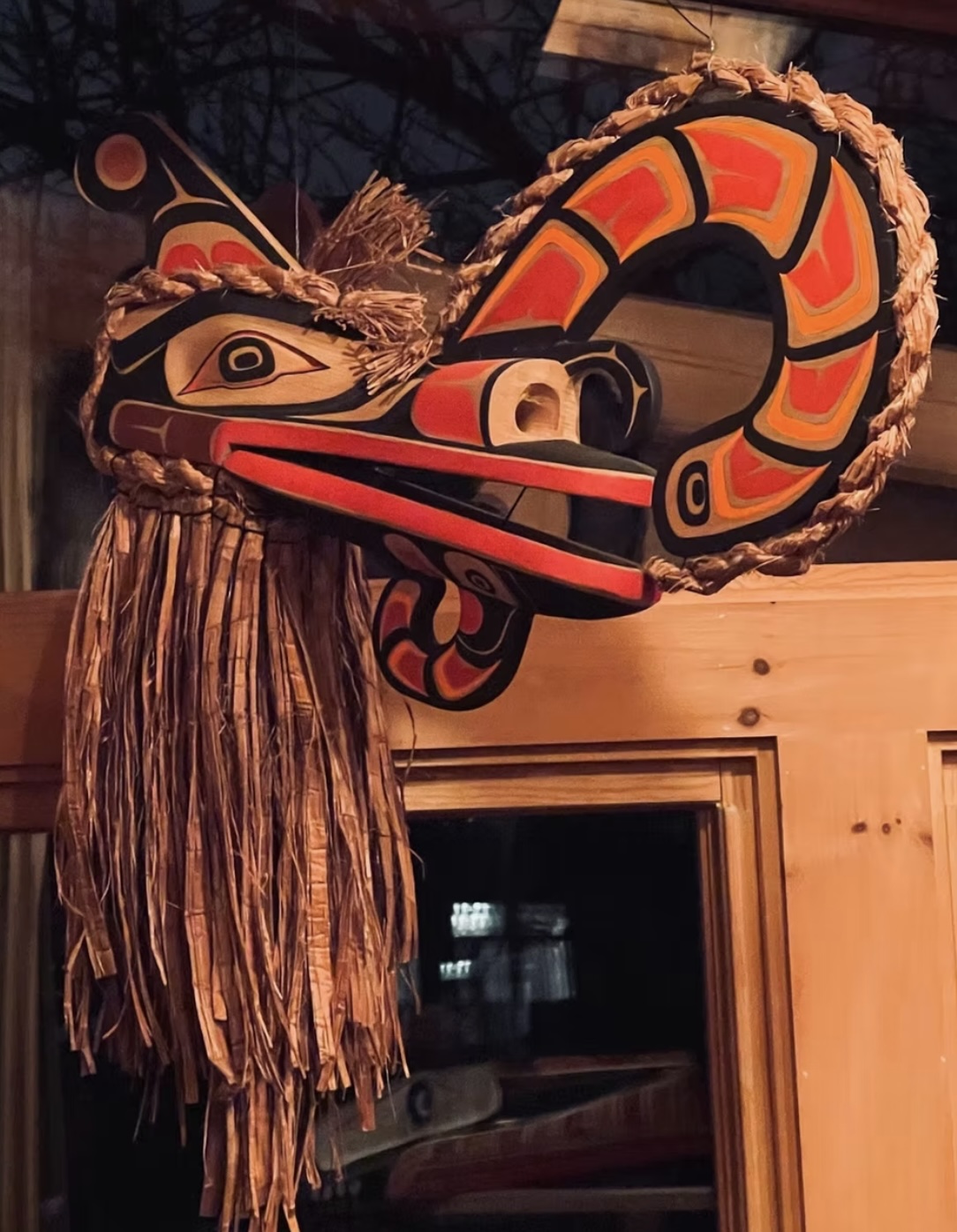 Crooked Beak Hamat'sa mask carved by Charles Joseph